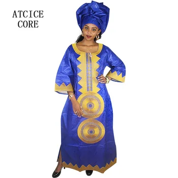 āfrikas kleitas sieviešu modes dizaina jauno āfrikas bazin izšūšana dizaina kleita gara kleita ar šalli divus datorus, vienu A184#