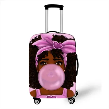 Āfrikas meitene bagāžas pārsegs Afro sievietes bagāžu ietilpst Ceļojumu Piederumi elastīgi ratiņi, gadījumā, ja koferis vāks 18-32 collas