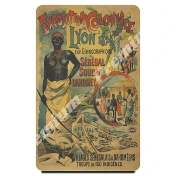 Āfrikas suvenīru magnēts vintage tūrisma plakāts