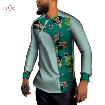 Āfrikas Vīriešu Apģērbu, Kokvilnas Dashiki Vīriešu Krekls ar garām Piedurknēm Top Krekli Bazin Riche Vīriešu Krekls Tradicionālo Āfrikas Vīriešu Krekls WYN1292