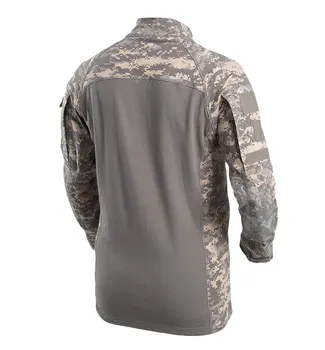 Āra Armijas Krekls ACU Camo Militāro garām Piedurknēm Kaujas Taktikas T Krekls Maskēties Ātri Sausas Vīriešu Pārgājienu Apģērbs, Medību Krekli