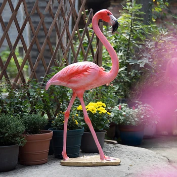 Āra Dārza Sveķu Simulācijas Flamingo Rotājumi Villa Putnu Skulptūru Dekorēšanai Pagalmā, Parkā Statujas Figūriņas Amatniecības Māksla
