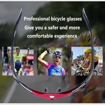 Āra sporta profesionālās velosporta brilles, velosipēdu aizsargbrilles, āra sporta, nepievelk putekļus, pretvēja, šķembu un UV aizsardzību