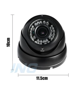 Āra Ūdensizturīgs 2.8-12mm 36 LED 700TVL Nakts Redzamības Tālummaiņas Fotokamera Sony Effio-E CCD / CMOS Black Drošības Kameru