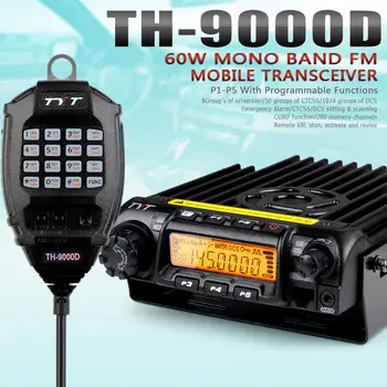 Ātra Piegāde Sākotnējā 60W TYT TH-9000D VHF 136-174MHZ Mobilo Auto Stacija Radiostacija