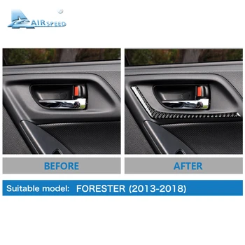 Ātrums Oglekļa Šķiedras Subaru Forester 2013-2018 Piederumi Auto Aizmugurējo Durvju Rokturi, Rāmis, Uzlīmes, Interjera Apdare Apdare