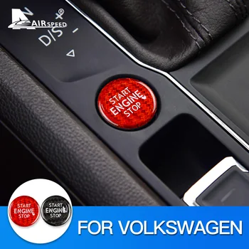 ĀTRUMS priekš Volkswagen VW Lamando Teramont Sagitar Tiguan L Phideon Bora Passat Touran Oglekļa Šķiedras Motora iedarbināšanas Pogu, Uzlīmes