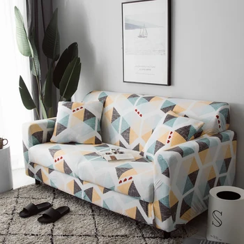 ģeometrisko sofa cover elastīgu par mājdzīvniekiem par viesistabas krēslā slipcovers stiept Stūra dīvāns dīvāns segtu viena loveseat