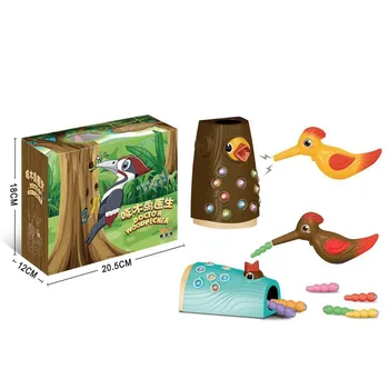 Ģimenes Rotaļlietas Dzenis Magnētisko Nozvejas Tārps Dzīvnieku Barošanai Spēle Maziem Putniem Bērnus Izglītot Zvejas Rotaļlietu Komplekts Bērniem Dāvanu Komplekts