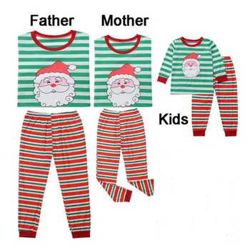 Ģimenes Ziemassvētku Pidžamu Ģimenes Matchig Drēbes X-mas Pjs Ģimenes Burtu Drukas Sleepwear Māte, Meita, Tēvs, Bērni Naktsveļu