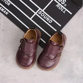 Īstas Ādas bērnu apavi 2019. gada pavasarī jaunu bērnu sniegumu Ādas kurpes zēniem, meitenēm Pātagot vienu apavi bērnu apavi