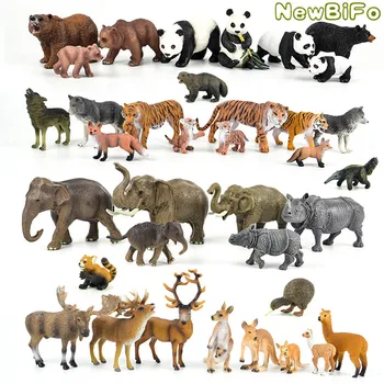 Īstu džungļu savvaļas saimniecības Zooloģiskā dārza dzīvnieku komplekti, lauva, tīģeris hippo rhino zilonis warthog figūriņas bērniem, mācību rotaļlietas bērniem dāvanu