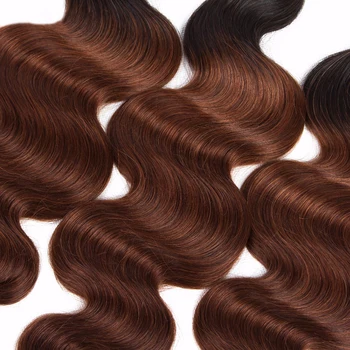 Ķermeņa Viļņu Kūļi Ar Slēgšana Ombre Krāsu T1B 27/Sarkana/33/Violeta Kūļi izbeigšanu, mongolijas Remy Human Hair Extension