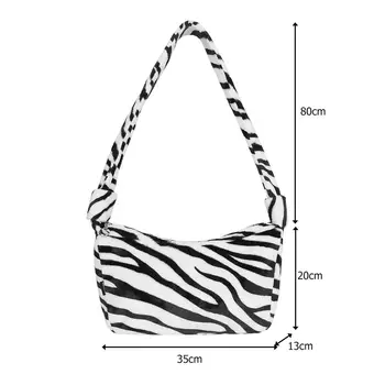 ķēdes lielu plīša rokassomu jaunu cute somas modes plecu Crossbody soma sieviešu leopards drukāt sieviešu soma Messenger bag mīksts silts