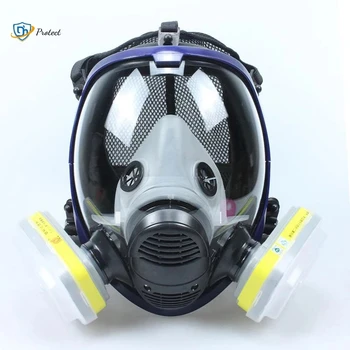 Ķīmiskā Maska 6800 7 1 Gāzes Maska, nepievelk putekļus, Respiratoru, Krāsas Pesticīdu Izsmidzināšanas Silikona Pilnu Sejas Filtri, Laboratorijas Metināšanas