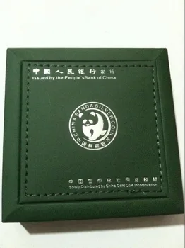 Ķīnas Sudraba Panda Monēta Oriģinālajā Kastē Bezmaksas Piegāde dāvanu klāt