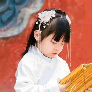 Ķīniešu apģērbu, galvassegu bērnu antīko matadatu Ķīniešu vēja matu aksesuāri pušķis solis krata seno pasaku piederumi