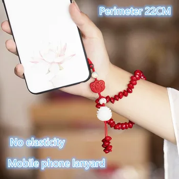 Ķīniešu elements valsts amatniecības dabas sarkano pupiņu bodhi īss mobilo telefonu ķēdes mobilo telefonu rotas siksniņa kulons kulons