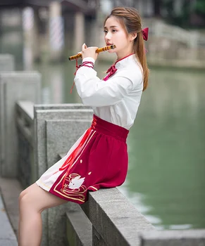 Ķīniešu Stila Sieviešu Izšuvumi Hanfu Ķīniešu Pasaku Kostīms Tradicionālo Seno Ķīniešu Apģērbu Skatuves Sniegumu Apģērbi