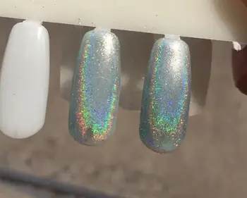 Ļoti Jauki Hologrāfiskā Hameleons Sudraba Pigmenta Spogulis Chrome Pigmenta Pulveris Nagu Glitters par DIY Nail Apdare Piederumi