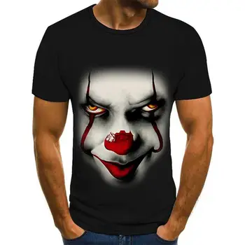 Šausmu Filma Tā Penss Gudrs Klauns Joker 3D Drukas T Vīriešiem/Sievietēm Hip Hop Streetwear Tee T krekls 90s Zēni Atdzist Drēbes Cilvēks Topi