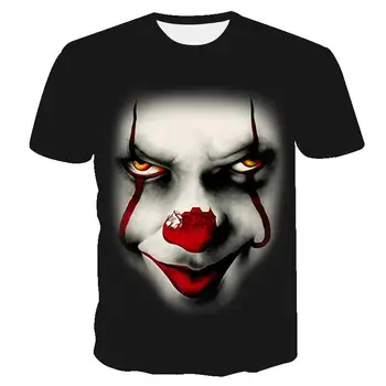 Šausmu Filma Tā Penss Gudrs Klauns Joker 3D Drukas T Vīriešiem/Sievietēm Hip Hop Streetwear Tee T krekls 90s Zēni Atdzist Drēbes Cilvēks Topi