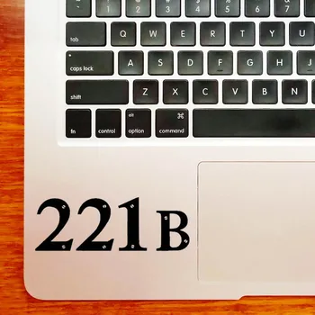 Šerloks Holmss 221B Skārienpaliktnis Klēpjdatoru Uzlīme par Macbook Pro ar 13 collu Gaisa Retina 11 12 15 16