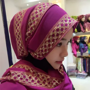 Šifona Musulmaņu Lakatu Šalles Vizuļi Lakatu Islāma Arābu Sievietēm Lakati Augstas Kvalitātes