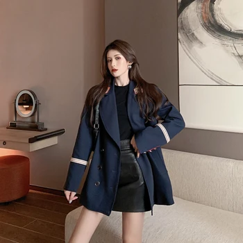 Šiks Mazas Uzvalks franču Jaka Sieviešu korejas Zaudēt Britu Stila Tērps Sievietēm Ir 2021. Pavasara Rudens Bleizeri Jauns Elegants žakete 96a