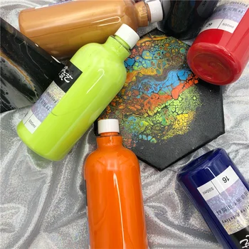 Šķidruma krāsa pigmenta diy / šķidrums šķidrums ar roku krāsota materiāla 500ml vienu pudeli / mākslinieku piederumi / krāsošanas piederumi