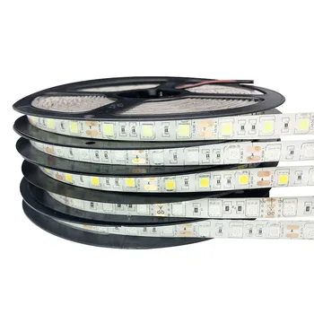 Ūdensizturīgs 5050 RGB 5M Lentes LED Lentas LED Strip gaismas 12V Elastīga Mājas Apdare Apgaismojums RGB/Balts/Silti Balts/Zils/Zaļš/Sarkans