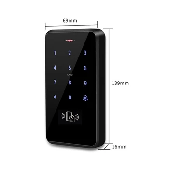 Ūdensizturīgs Rfid Durvju Piekļuves Kontroles Apgaismojums Touch RFID Tastatūru, Touch Panel Elektronisko Durvju Atvērēju Kartes Piekļuves Kontroles Tastatūra