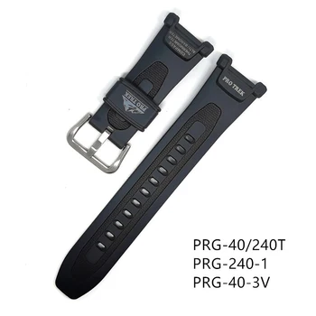 Ūdensizturīgs Siksna watchband par Casio G-Shock PRG-40T PRG-240T PRG-240-1 PRG-40-3 v Sporta Nomaiņa Sveķu Diapazonu Skatīties Piederumi
