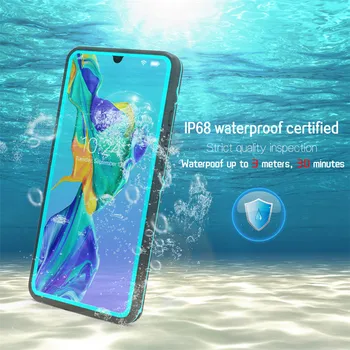 Ūdensizturīgs Telefonu Gadījumos Par Huawei P20lite P30 P30pro Mate20pro P30lite P40 Pārredzamu Skaidrs, Aizmugurējo Vāciņu, Triecienizturīgs Telefona Gadījumā