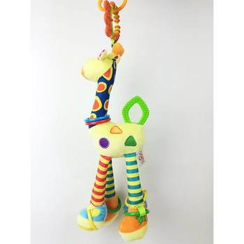Žirafe auto karājas gulta bell Zīdaiņu plīša bell BB zobu smaganu jaundzimušo bērnu rotaļu bērniem rotaļlietas Bērnu Izglītības Rotaļlietas