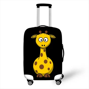 Žirafe Zoo izdrukas ceļojumu bagāžas koferis segtu uzglabāšanas soma, lietu vāku bieza aizsardzības 18-30 collu Ceļojumu Piederumi