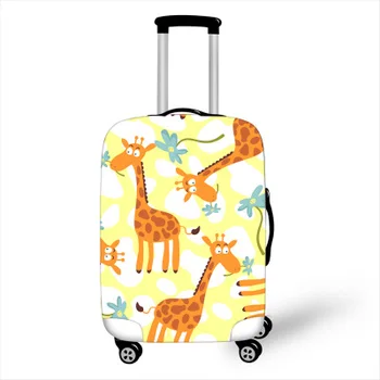Žirafe Zoo izdrukas ceļojumu bagāžas koferis segtu uzglabāšanas soma, lietu vāku bieza aizsardzības 18-30 collu Ceļojumu Piederumi